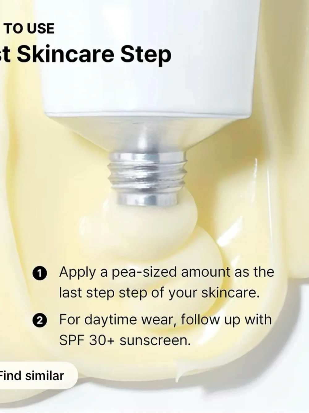 COS Lip Tube Retinol Cream in White with Black Cap